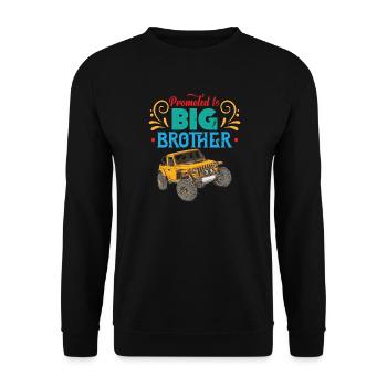 Big Brother, grand frère Autocollant - Sweat-shirt Unisexe - noir - Devant - Alina (178cm) & Michal (187cm)