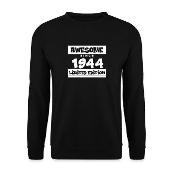 1944 - Jahrgang 1944 - Fantastisch seit 1944 - Unisex Pullover - Schwarz - Vorne - Alina (178cm) & Michal (187cm)