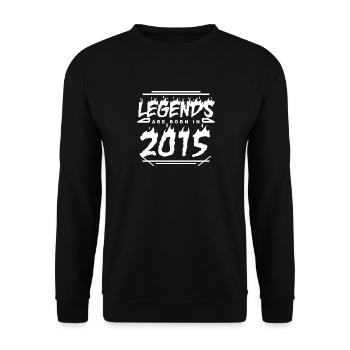 2015 - Year 2015 - Year 2015 - Unisex Sweatshirt - black - Front - Alina (178cm) & Michal (187cm)