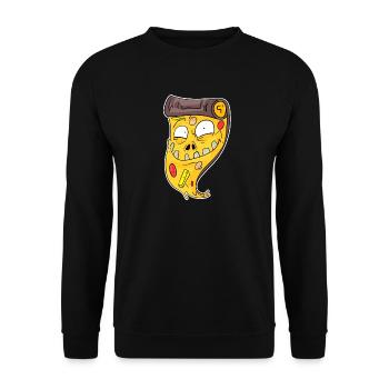 Pizza Zombie - Unisex Pullover - Schwarz - Vorne - Alina (178cm) & Michal (187cm)