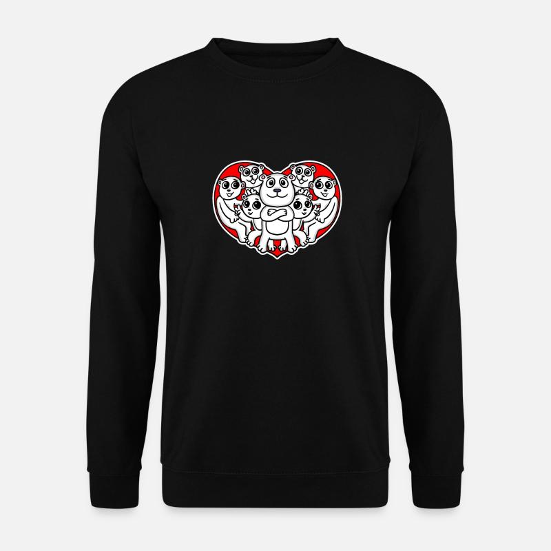 Heart Bear Love Romantic - Unisex Sweatshirt - black