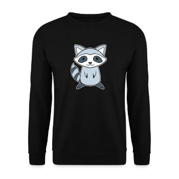 Raton laveur - Sweat-shirt Unisexe - noir - Devant - Alina (178cm) & Michal (187cm)