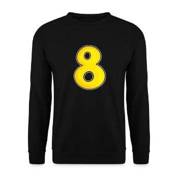 Number 8 Number Eight - Unisex Sweatshirt - black - Front - Alina (178cm) & Michal (187cm)