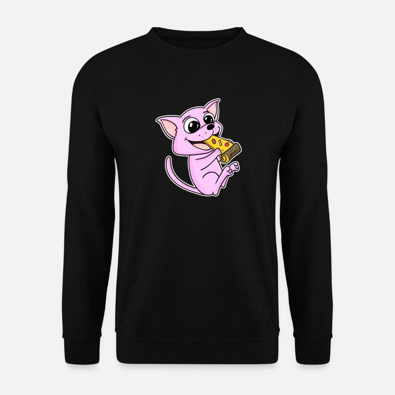 Pizza au chat Sphynx - Sweat-shirt Unisexe - noir
