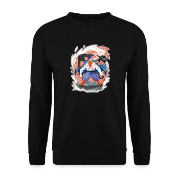 Gull - Unisex Sweatshirt - black - Front - Alina (178cm) & Michal (187cm)