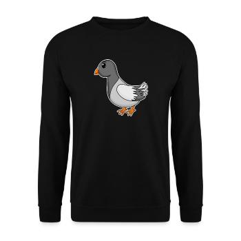 Taube - Unisex Pullover - Schwarz - Vorne - Alina (178cm) & Michal (187cm)