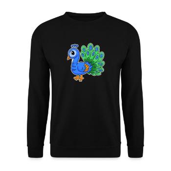 Paon - Sweat-shirt Unisexe - noir - Devant - Alina (178cm) & Michal (187cm)