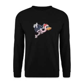 Bouquet Christmas - Unisex Sweatshirt - black - Front - Alina (178cm) & Michal (187cm)