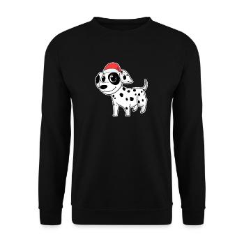 Dalmatian Dog Animal Christmas - Unisex Sweatshirt - black - Front - Alina (178cm) & Michal (187cm)