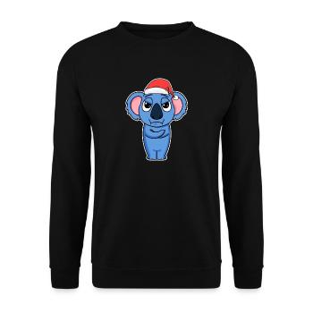 Koala Weihnachten - Unisex Pullover - Schwarz - Vorne - Alina (178cm) & Michal (187cm)