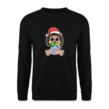 Noël Bébé Lion - Sweat-shirt Unisexe - noir - Devant - Alina (178cm) & Michal (187cm)