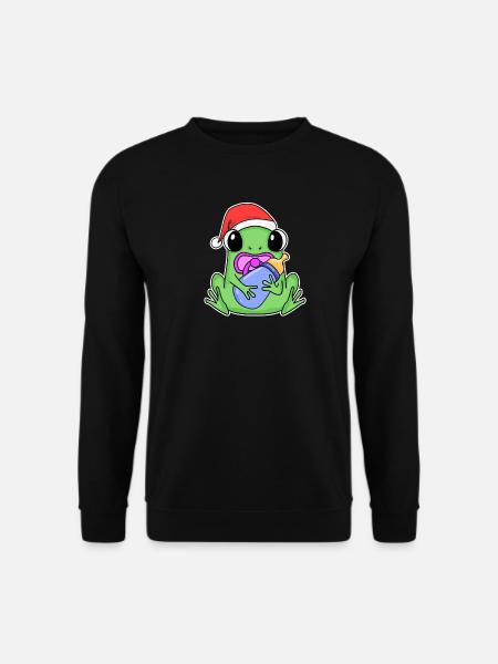 Grenouille bébé Noël - Sweat-shirt Unisexe - noir