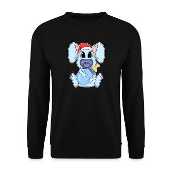 Rabbit Baby Christmas - Unisex Sweatshirt - black - Front - Alina (178cm) & Michal (187cm)