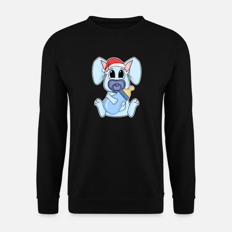Lapin bébé Noël - Sweat-shirt Unisexe - noir