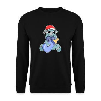 Nashorn Baby Weihnachten - Unisex Pullover - Schwarz - Vorne - Alina (178cm) & Michal (187cm)