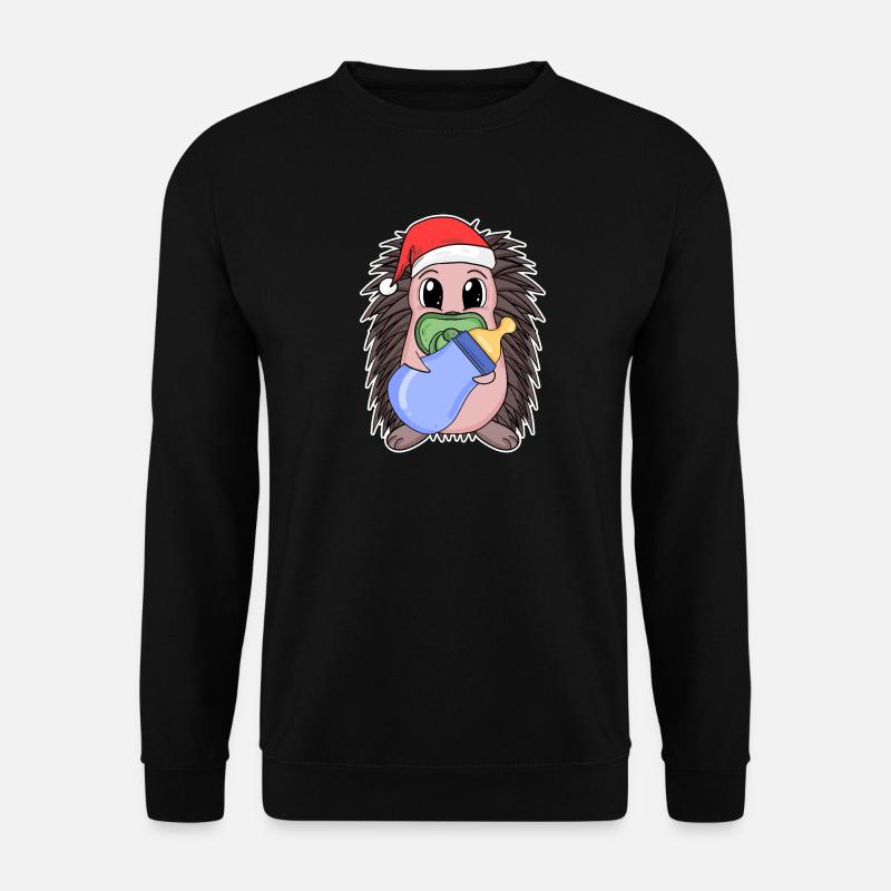 Hérisson bébé Noël - Sweat-shirt Unisexe - noir