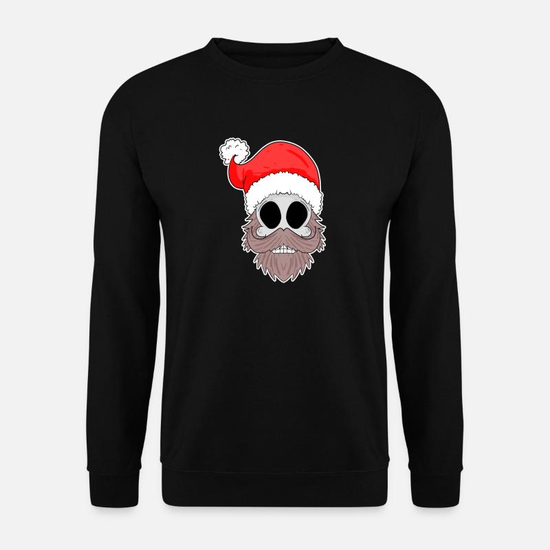 Santa Claus Skull - Unisex Sweatshirt - black