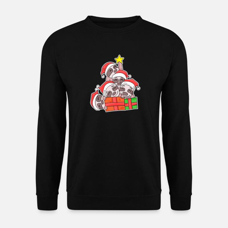 Sloth Christmas Tree Christmas - Unisex Sweatshirt - black