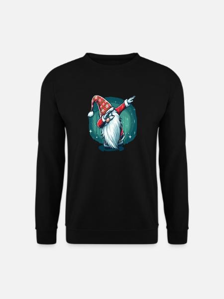 Dabbing Christmas Gnome - Unisex Sweatshirt - black