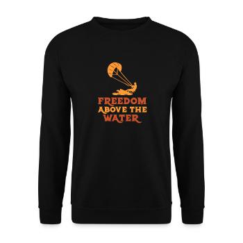 Kitesurfen Freiheit über dem Wasser Kite Geschenk - Unisex Pullover - Schwarz - Vorne - Alina (178cm) & Michal (187cm)