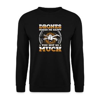 Drone Joy – You're Not So Mine - Unisex Sweatshirt - black - Front - Alina (178cm) & Michal (187cm)