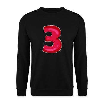 3 - Drei - Unisex Pullover - Schwarz - Vorne - Alina (178cm) & Michal (187cm)