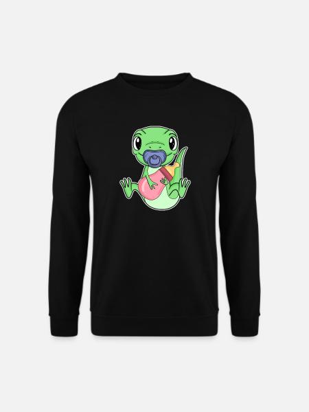 Baby Lizard Motif - Unisex Sweatshirt - black