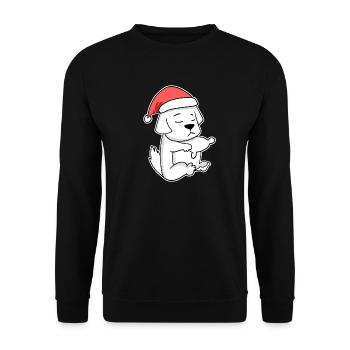 Pyrenean Mountain Dog Animal Christmas - Unisex Sweatshirt - black - Front - Alina (178cm) & Michal (187cm)
