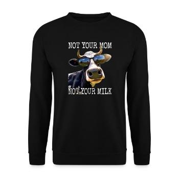 Pas ta mère Pas ton lait Végétalien Végétarien Végétarien - Sweat-shirt Unisexe - noir - Devant - Alina (178cm) & Michal (187cm)