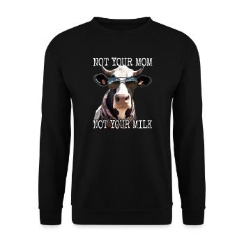 Pas ta mère Pas ton lait Végétalien Végétarien Végétarien - Sweat-shirt Unisexe - noir - Devant - Alina (178cm) & Michal (187cm)
