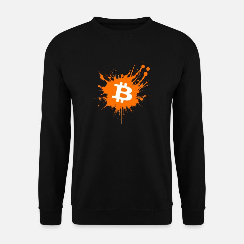 Bitcoin Crypto Cryptocurrency Splash - Unisex Sweatshirt - black