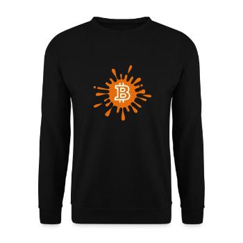 Bitcoin Crypto Cryptocurrency Splash - Sweat-shirt Unisexe - noir - Devant - Alina (178cm) & Michal (187cm)