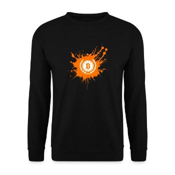 Bitcoin Crypto Cryptocurrency Splash - Sweat-shirt Unisexe - noir - Devant - Alina (178cm) & Michal (187cm)