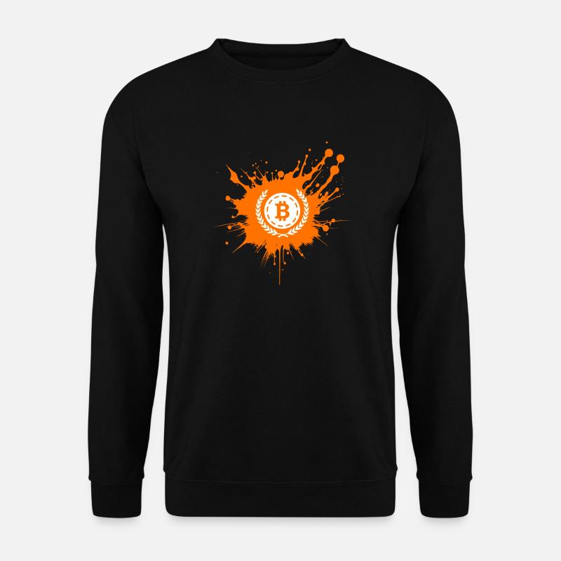 Bitcoin Crypto Cryptocurrency Splash - Sweat-shirt Unisexe - noir