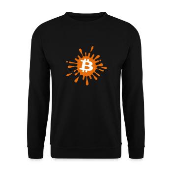 Bitcoin Crypto Cryptocurrency Splash - Sweat-shirt Unisexe - noir - Devant - Alina (178cm) & Michal (187cm)