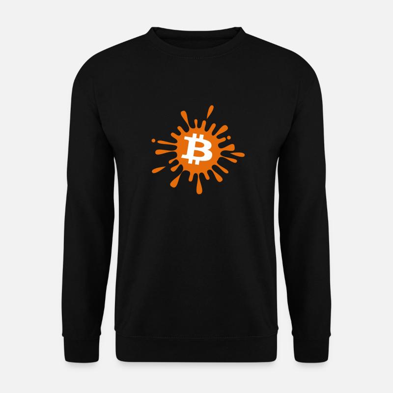 Bitcoin Crypto Cryptocurrency Splash - Unisex Pullover - Schwarz