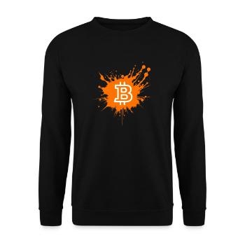 Bitcoin Crypto Cryptocurrency Splash - Sweat-shirt Unisexe - noir - Devant - Alina (178cm) & Michal (187cm)