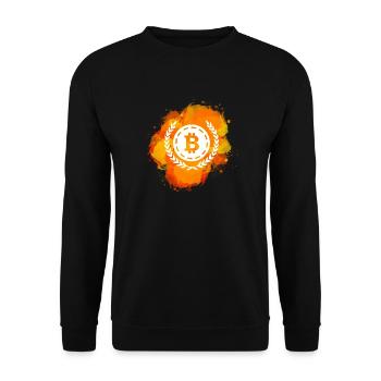 Bitcoin Crypto Cryptocurrency Splash - Sweat-shirt Unisexe - noir - Devant - Alina (178cm) & Michal (187cm)