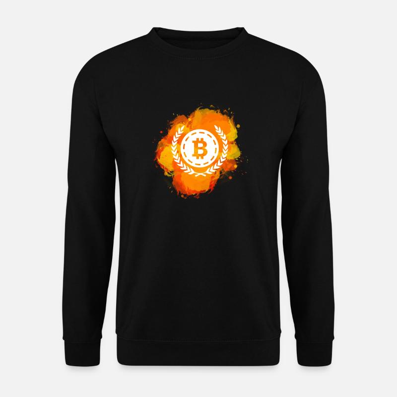Bitcoin Crypto Cryptocurrency Splash - Unisex Sweatshirt - black