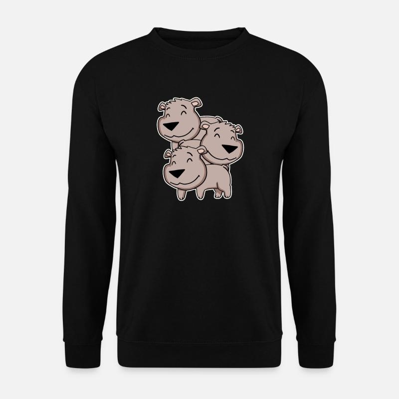 Brown Bear Motif Bear - Unisex Sweatshirt - black