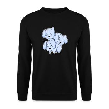 Motif de lapin - Sweat-shirt Unisexe - noir - Devant - Alina (178cm) & Michal (187cm)