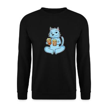 Chat à la bière - Sweat-shirt Unisexe - noir - Devant - Alina (178cm) & Michal (187cm)