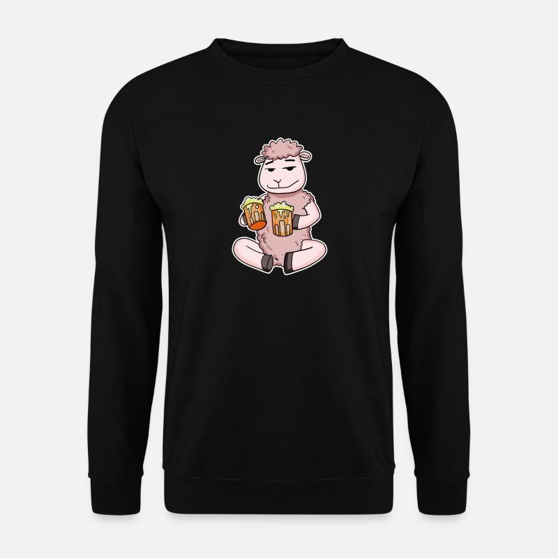 Schaf mit Bier - Unisex Pullover - Schwarz