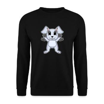 Rabbit Dumbbell Training Strength Training Fitness - Unisex Sweatshirt - black - Front - Alina (178cm) & Michal (187cm)