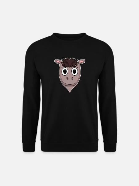 Pferd Tierkopf Tier Kopf - Unisex Pullover - Schwarz