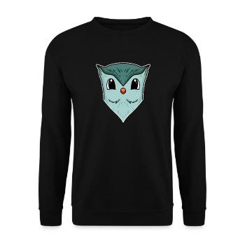 Hibou, Tête D’Animal, Tête D’Animal - Sweat-shirt Unisexe - noir - Devant - Alina (178cm) & Michal (187cm)