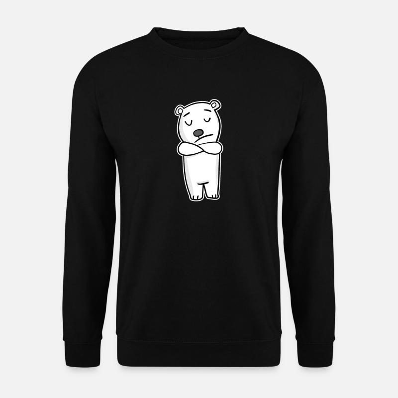 Polar bear is annoyed - Unisex Sweatshirt - black