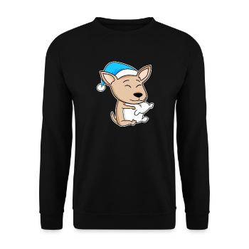 Chihuahua Sleeping Fatigue Dog Dog Breed - Unisex Sweatshirt - black - Front - Alina (178cm) & Michal (187cm)