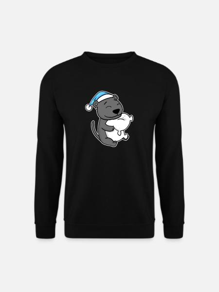 with pillow and sleepy cap - Unisex Sweatshirt - black
