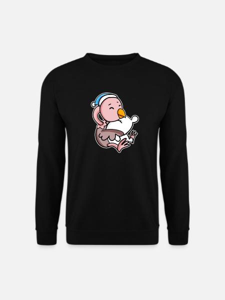 Struts med pute og kveldsdrink - Genser unisex - svart